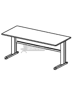 Купить эрго rus стол письменный на металлокаркасе глубина - 800 мм ем-117 (1800х800х760)