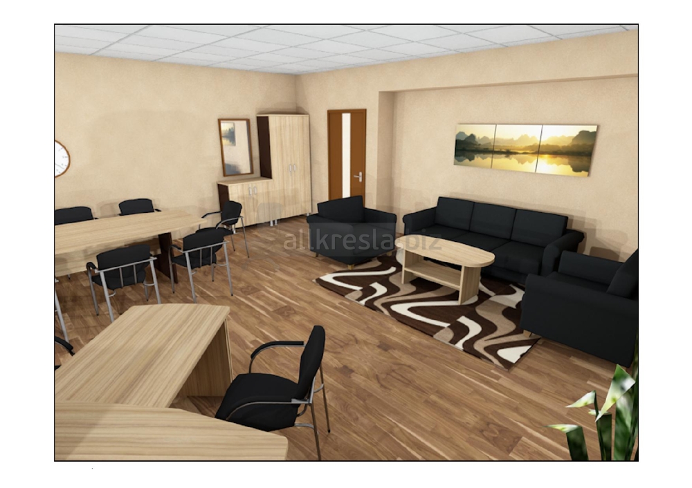 Дизайн проект 000045 - Расстановка мебели в офисном кабинете