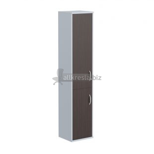 IMAGO Шкаф колонка с глухой средней и малой дверьми СУ-1.3(L) Венге Магия/Металлик