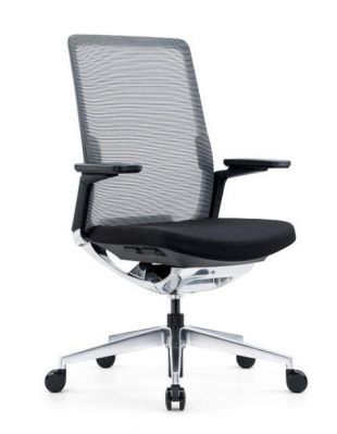 Кресло офисное / Monro / черная сетка / черный пластик / база алюминий