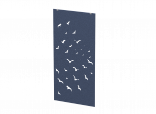 FO Перегородка с декором "Перелетные птицы" (фурнитура в комплекте) 100х1,2х200 (05 Синий шторм)