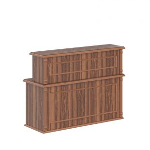 Стойка рецепция RMS 160 Орех Даллас 1600х600х1200 (raut)