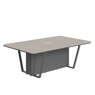 LINE Стол для заседаний СФ-571722.1 Дуб серый/Черный графит 2200х1340х754