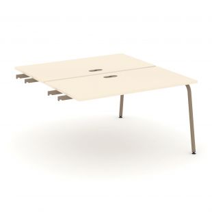 Estetica Двойной стол приставка к опорным тумбам ES.D.SPR-3-LK Сатин/Латте металл 1380*1500*750