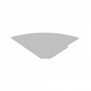 Riva Полка для стойки угловой (завершающий элемент) А.РС-5.2 Серый 815*815*22