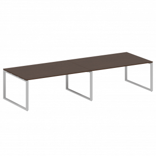 Metal System Перег. стол (2 столешницы) на О-образном м/к БО.ПРГ-2.5 Венге/Серый металл 3600*1235*750