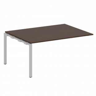 Metal System Проходной элемент перег. стола на П-образном м/к БП.ППРГ-4 Венге/Серый металл 1600*1235*750