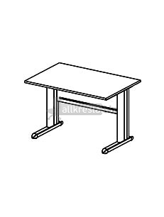Купить эрго rus стол письменный на металлокаркасе глубина - 800 мм ем-109 (1200х800х760)