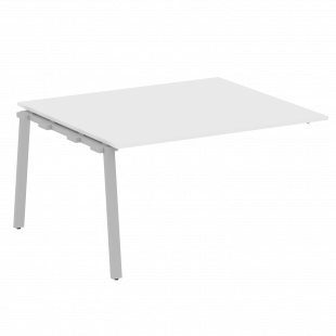 Metal System Проходной элемент перег. стола на А-образном м/к БА.ППРГ-3 Белый/Серый металл 1400*1235*750
