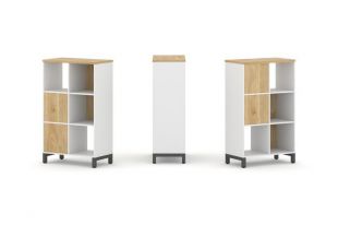 Стайл Проджект Набор стеллажа 2-х сторон., 3 яр. SN.NSD-321 Белый/Тиквуд Светлый/Металл Антрацит 754*400*1248 (style project) Стайл Проджект Набор стеллажа 2-х сторон., 3 яр. SN.NSD-321 Белый/Тиквуд Светлый/Металл Антрацит 754*400*1248 (style project)