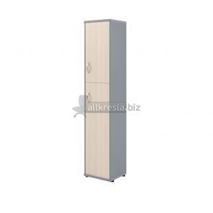 IMAGO Шкаф колонка с глухой малой и средней дверьми СУ-1.8(R) Клен/Металлик 406*365*1975