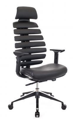 Офисное кресло EvP Ergo Black кожа черный