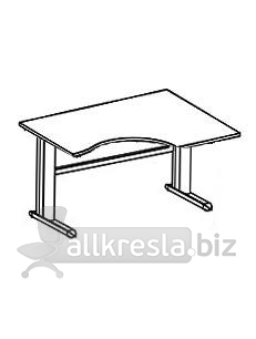 Купить эрго rus стол письменный на металлокаркасе с приставными сторонами 80 и 60 см ем125r (1400х1100х760)
