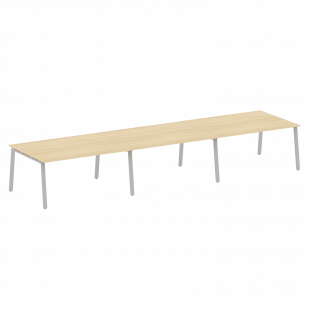 Metal System Перег. стол (3 столешницы) на А-образном м/к БА.ПРГ-3.4 Акация/Серый металл 4800*1235*750