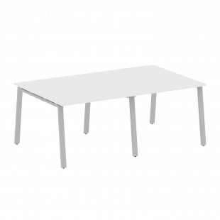 Metal System Перег. стол (2 столешницы) на А-образном м/к БА.ПРГ-2.1 Белый/Серый металл 2000*1235*750