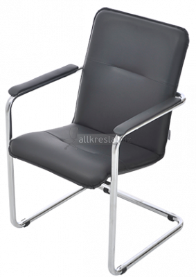 F_Sofija (Софья) стул с мягкими подлокотниками - Искусственная кожа черная