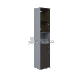 IMAGO Шкаф колонка с малой глухой и стеклянной дверьми СУ-1.4(L) Груша Ароза 406*365*1975