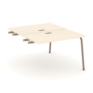 Estetica Двойной стол приставка к опорным тумбам ES.D.SPR-2-LK Сатин/Латте металл 1180*1500*750