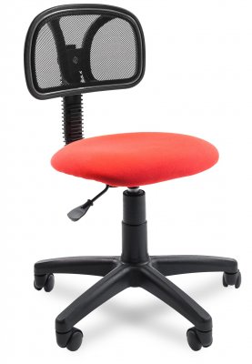 CH 250 - кресло chairman малогабаритное - Сетка черная/ткань красная