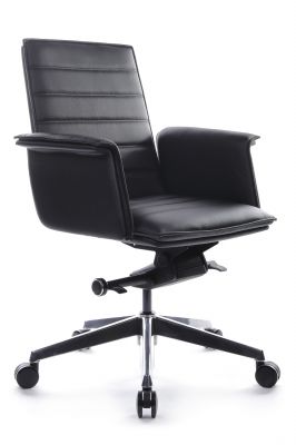 Кресло В1819-2 Чёрный (A8) натуральная кожа