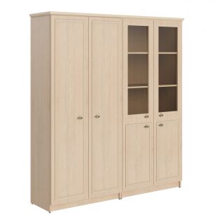 Шкаф высокий 2-х секционный гардероб с комбинированным RHC 180.6 Бук Тиара