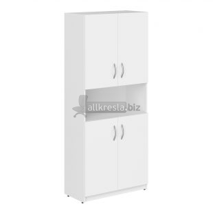 SIMPLE Шкаф с 2-мя комплектами глухих малых дверей SR-5W.4 Белый 770х375х1817