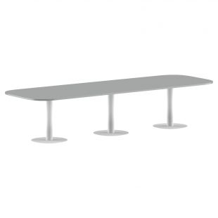 IMAGO Конференц стол ПРГ-7 Металлик/Белый 3600х1200х750