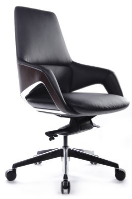 Кресло FK005-В Чёрный (A8) натуральная кожа