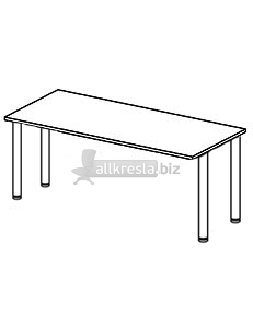 Купить эрго rus стол письменный на п-образном каркасе (труба круглого сечения d=40 мм) глубина - 80 см еr02.0913 (1800х800х760)