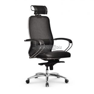 Кресло Samurai SL-2 Микроперфорированная экокожа MPES - Черный плюс
