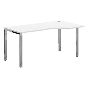 Купить xten gloss стол эргономичный xgcet 169(r).1 белый/нержавеющая сталь 1600х900х750