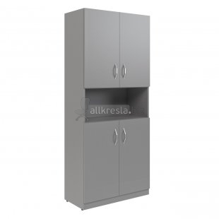 SIMPLE Шкаф с 2-мя комплектами глухих малых дверей SR-5W.4 Серый
