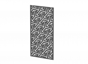 FO Перегородка с декором "Изометрия" (фурнитура в комплекте) 120х1,2х240 (06 Мокрый асфальт)