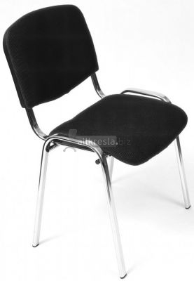 ИСО Хром хромированный стул - Черная ткань(от 3 шт.)