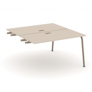Estetica Двойной стол приставка к опорным тумбам ES.D.SPR-3-LK Капучино/Латте металл 1380*1500*750