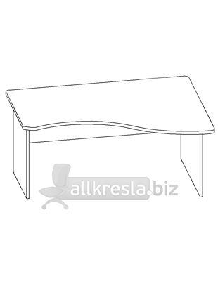 Купить эрго rus стол с асимметричной столешницей на лдсп каркасе с приставной стороной 80 см са4-14r (1400х1100х760)