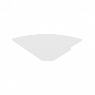 Riva Полка для стойки угловой (завершающий элемент) А.РС-5.2  Белый 815*815*22
