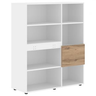 ЭДИС Стеллаж EHC 1145 Дуб Денвер светлый/Белый 1120х430х1355 (edis)