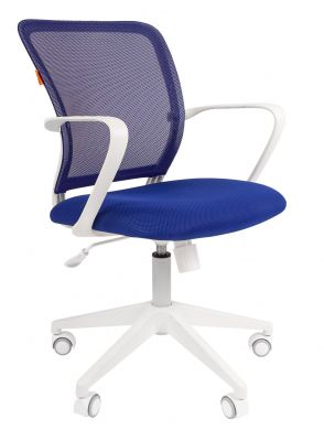 Офисное кресло Chairman 698 Россия белый пластик TW-10/TW-05 синий