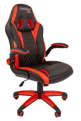 Офисное кресло Chairman game 15 экопремиум черный/красный