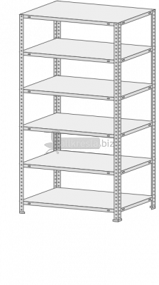 Купить стеллаж ms 200/100х40/6 (6 полок)