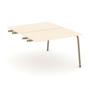 Estetica Двойной стол приставка к опорным тумбам ES.D.SPR-2-VK Сатин/Латте металл 1180*1500*750