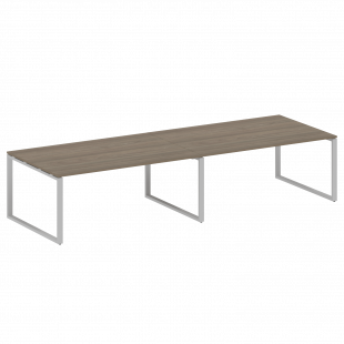 Metal System Перег. стол (2 столешницы) на О-образном м/к БО.ПРГ-2.5 Вяз/Серый металл 3600*1235*750