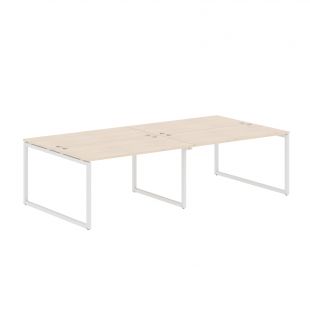 Стол 4-х местный XQWST 2814 Бук Тиара/Белый 2800х1406х750 (xten-q) Стол 4-х местный XQWST 2814 Бук Тиара/Белый 2800х1406х750 (xten-q)