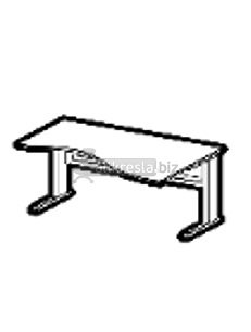 Купить эрго rus стол с асимметричной столешницей на металлокаркасе с приставной стороной 80 см ем-145r (1400х1100х760)