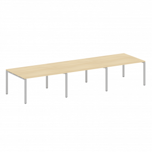 Купить metal system перег. стол (3 столешницы) на п-оразном м/к (4200*1235*750)