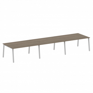 Metal System Перег. стол (3 столешницы) на А-образном м/к БА.ПРГ-3.4 Вяз/Серый металл 4800*1235*750