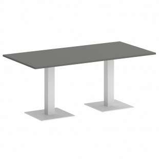 Home Office Стол прямоугольный VR.SP-5-180.2 Металлик/Белый металл 1800*900*750