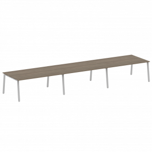 Metal System Перег. стол (3 столешницы) на А-образном м/к БА.ПРГ-3.5 Вяз/Серый металл 5400*1235*750