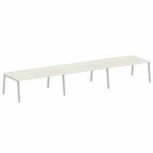 Metal System Перег. стол (3 столешницы) на А-образном м/к БА.ПРГ-3.5 Дуб наварра/Серый металл 5400*1235*750